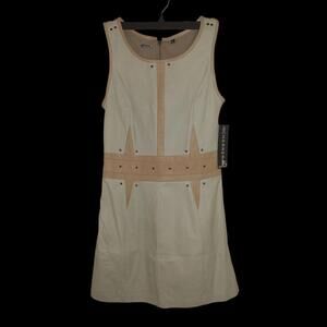 Jean Louis Scherrer Dress Size Medium Vegan Leather NEW w/ TAGS (MSRP: $295) VTG